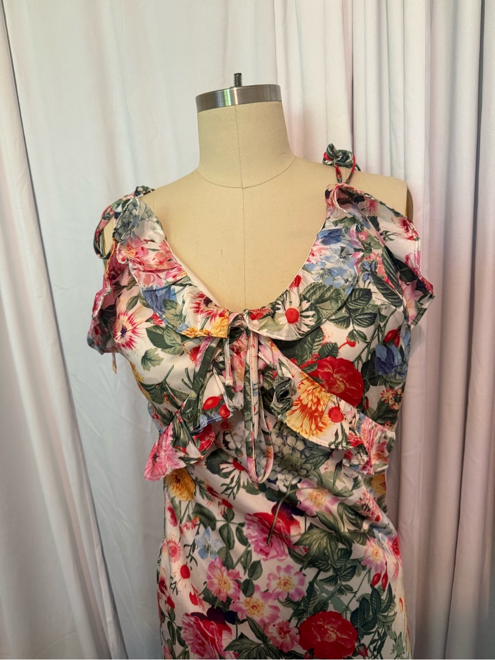 Floral Satin Dress